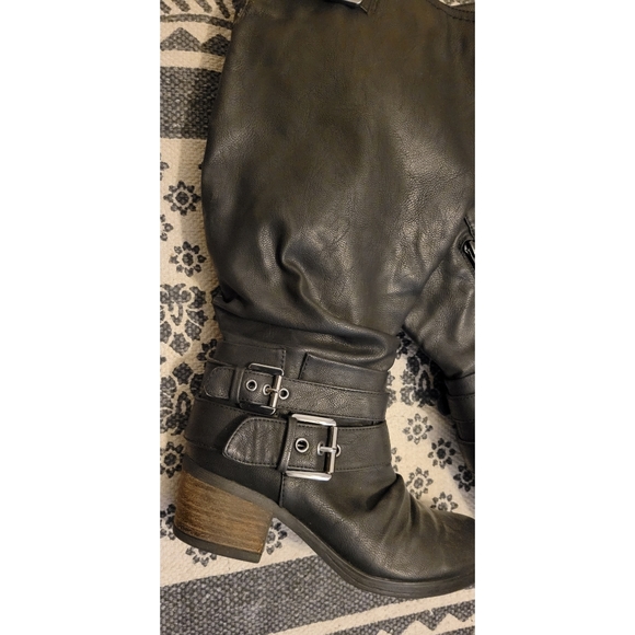 Carlos By Carlos Santana Women's Claudia Wide Calf Motorcycle Boot, Black, 7 M U - Picture 11 of 11